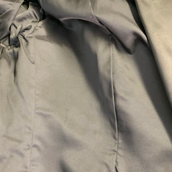 ETRO Size 8 Black Blue Metallic Geometric Peak Lapel Jacket Blazer - Picture 8 of 10